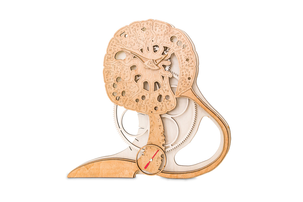 3D Puzzle Mechanical Wooden Clock PuzzleFlow Avatar 45 Pieces