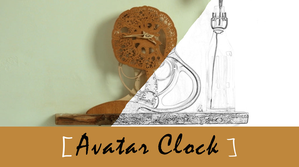 3D Puzzle Mechanical Wooden Clock PuzzleFlow Avatar 45 Pieces