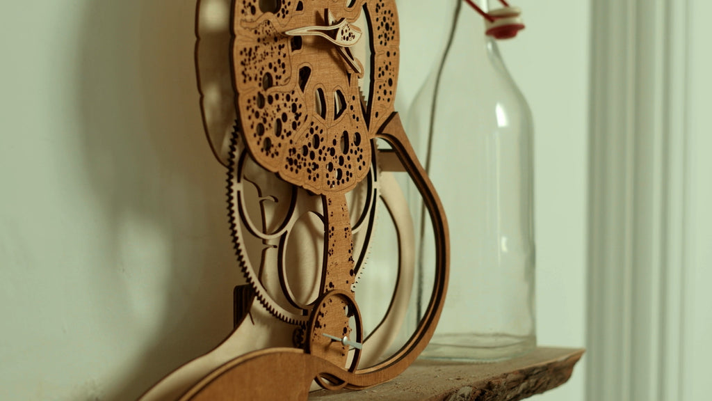 3D Puzzle Mechanical Wooden Clock PuzzleFlow Avatar 45 Pieces