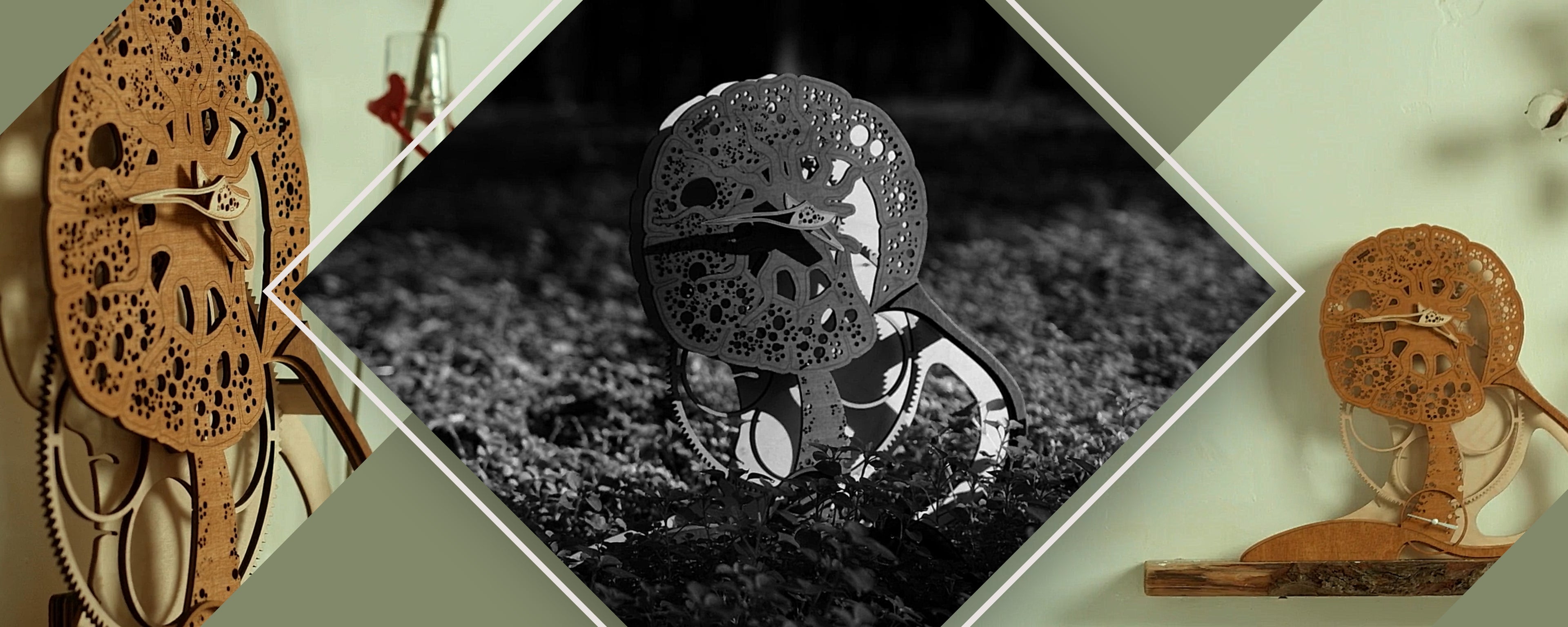 3D Puzzle Mechanical Wooden Clock PuzzleFlow Avatar 45 Pieces