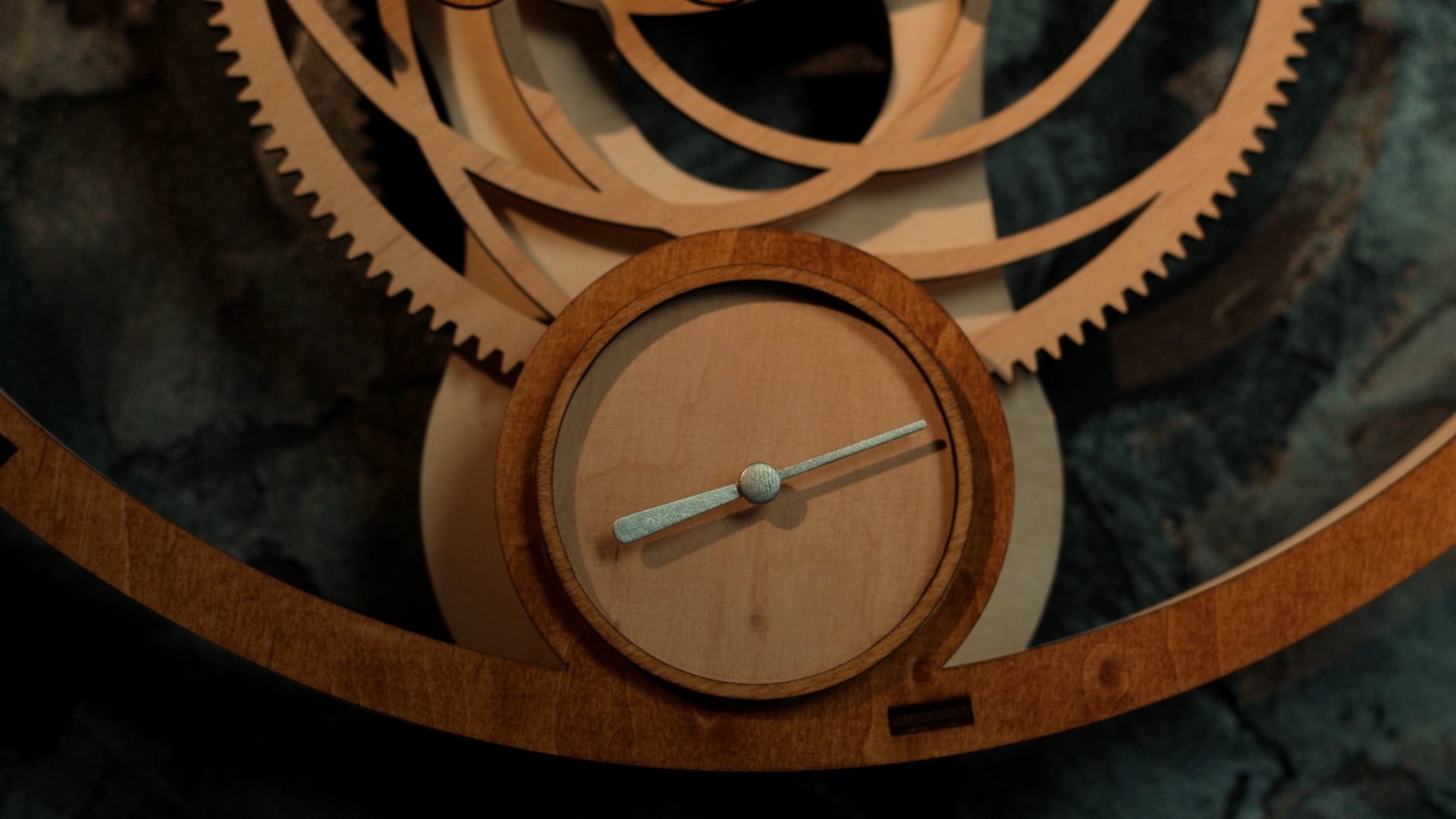 3D Puzzle Mechanical Wooden Clock PuzzleFlow Fibonacci 46 Pieces