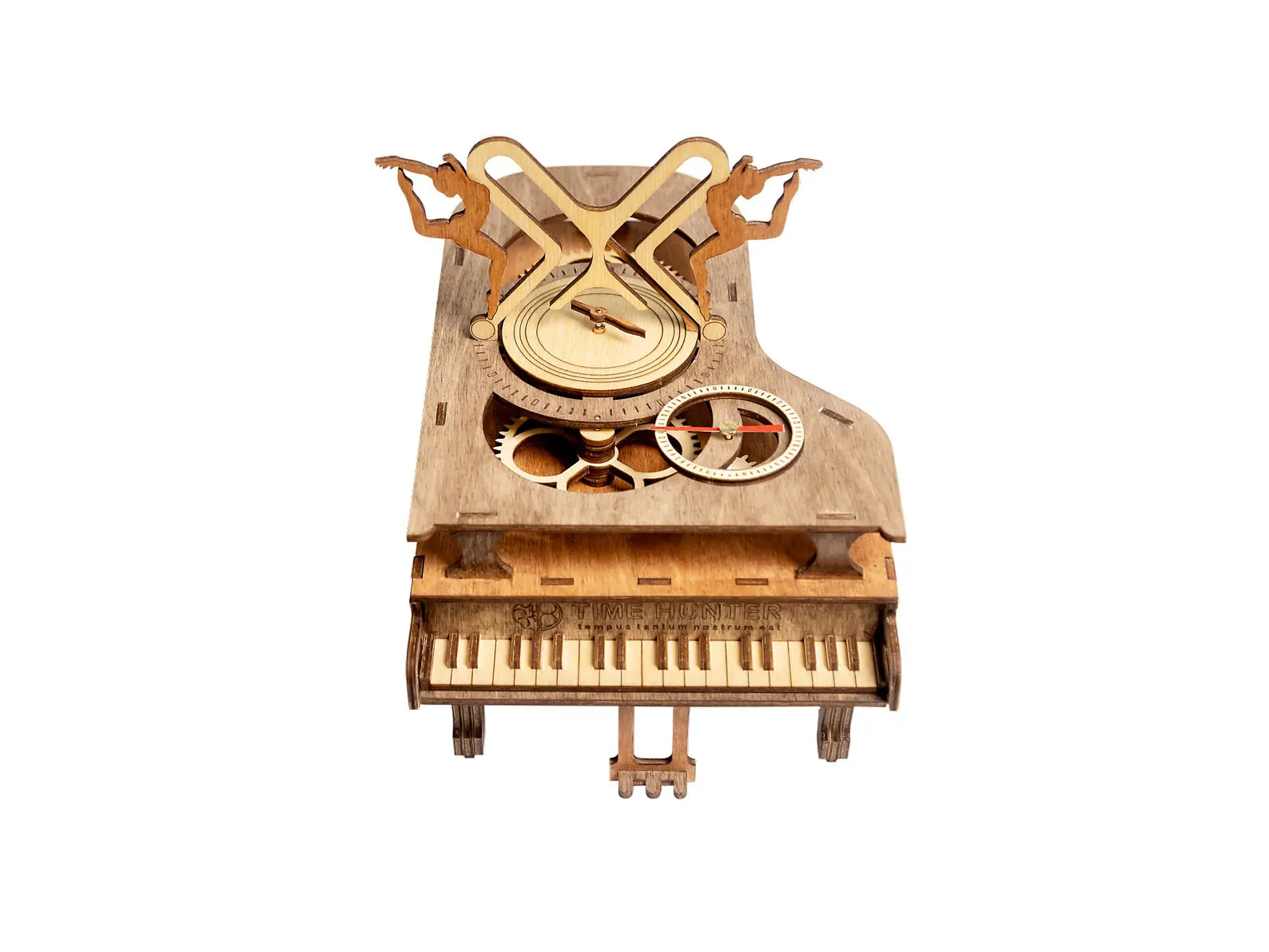 3D Puzzle Mechanical Wooden Piano Clock PuzzleFlow 42 Pieces