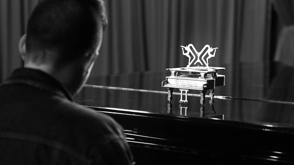 3D Puzzle Mechanical Wooden Piano Clock PuzzleFlow 42 Pieces